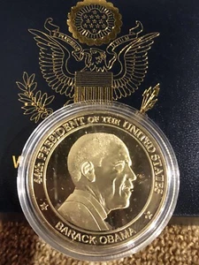 🇺🇸 BARACK OBAMA 44th PRESIDENT 56th INAUGURATION CHALLENGE COIN with Box - Picture 1 of 5