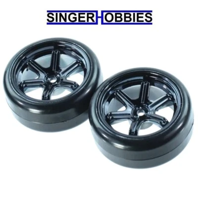 REDCAT BS204-010 1/10th Drift Wheel and Tire (Black Chrome) (1pr) HH - Image 1 of 2