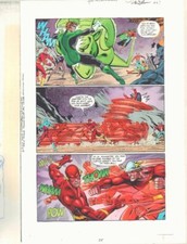 JLA: Incarnations #1 p.26 Color Guide Art - JLA vs. JSA - 2001 by John Kalisz