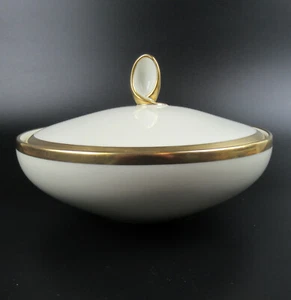 Fürstenberg Porzellan Dose Deckeldose Elfenbein Goldrand Porcelain Box Ivory - Bild 1 von 4