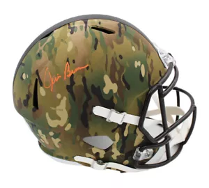 Jim Brown Signed Cleveland Browns Speed Full Size Camo NFL Helmet - Picture 1 of 2