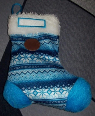 Голубые рождественские чулки / игрушка для собак AKC ~ морщины и писк и угощение для укрытия - Изображение 1 из 2