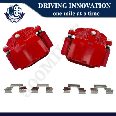 Rear Red Disc Brake Calipers Pair For Chevrolet Silverado Tahoe GMC Sierra 1500 Foto 1 de 4