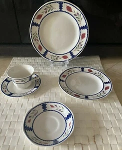 Adams Lancaster English Ironstone China 5 Piece Place Setting England - Picture 1 of 10
