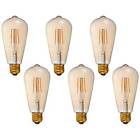 40W Equivalent Amber 4W LED Dimmable Standard Edison 6-Pack