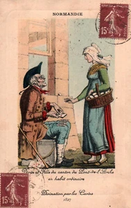 AK KOSTÜM -EURE 27 - ERRÄTS UND TOCHTER DES KANTONS DUE PONT DE LI ARCHEL - Bild 1 von 2