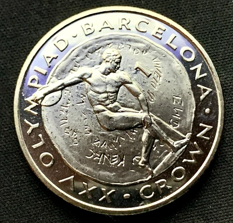 1991 Gibraltar 1 Crown Coin PROOF OLYMPICS BARCELONA ( 8000 Minted )   #ZM128 Cover