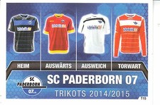 Match Attax SC Paderborn 07 jerseys 2014 / 2015 football trading card T15