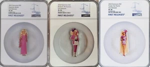 3 Mattel Barbie - Superstar Rockers & Tot Hair 1oz .999 Silver 23/24 NGC PL70 FR - Picture 1 of 7