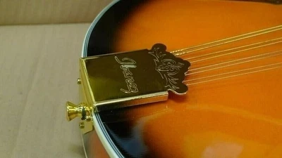 Ibanez Mandolin TAILPIECE from M522S-BS F STYLE Mandolin fits A style also, GOLD - Image 1 of 4
