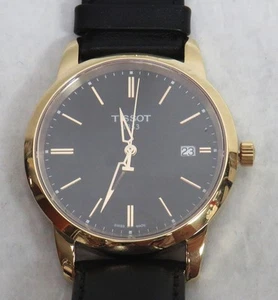 TISSOT 1853 SS GOLD TONED DAY DATE QUARTZ 37mm WATCH - Picture 1 of 7