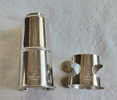 De colección Nuevo Antiguo Stock M. Martin Francia Eb E-Plano Clarinete Soprano Ligadura/Tapa Foto 1 de 4