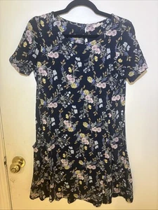 ABITO FAT FACE manica corta bouquet floreale taglia us 6r con tasche - Foto 1 di 7