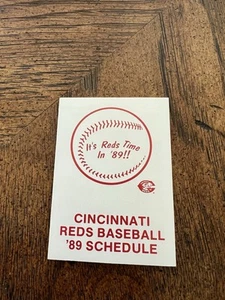 Vintage 1975 1987 1989 Cincinnati Reds MLB Pocket Schedule Marathon & Budweiser - Picture 1 of 10