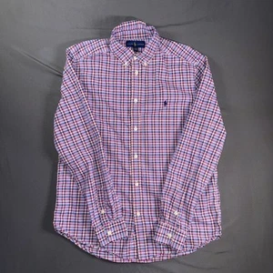 Ralph Lauren Shirt Boy's XL Plaid Button Down Classic Long Sleeve Preppy Casual - Picture 1 of 6