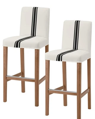 Bar Stool Covers Set of 2,Christmas Black and White Stripe Rustic Farmhouse S... - Image 1 of 4