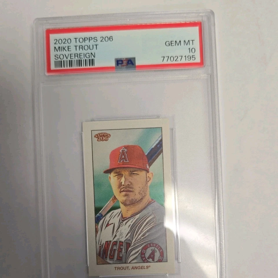2020 Topps 206 Mike Trout Mini PSA 10 Angels - Image 1 of 2