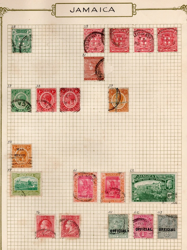 ÁLBUM JAMAICA KGV ANTIGUO PÁGINA 2 Foto 1 de 1