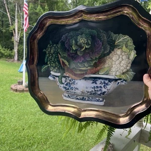 Vintage Toleware Vegetable Bowls By Galley 2000 Stephany Hoppen England Tray - Picture 1 of 24