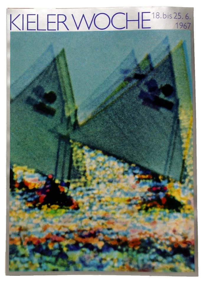Plakat Poster KIELER WOCHE 1967-18.-25.Juni (Design F.K. Boes, Düsseldorf) - Bild 1 von 1