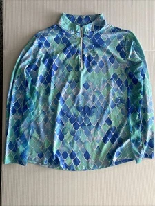 IBKUL ARIEL BLAU Damen Langarm Polo Golf Tennis Shirt Größe Large - Bild 1 von 6