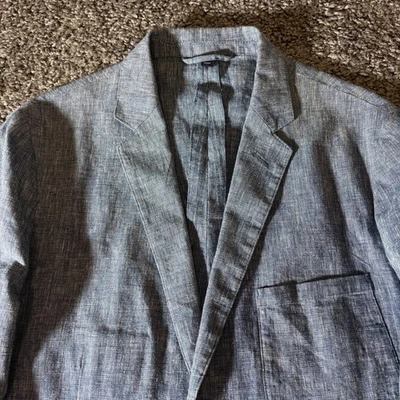 J Crew Suit Jacket Mens M Linen Blend Unlined E8647 Blazer Sport Coat Formal - Image 1 of 4