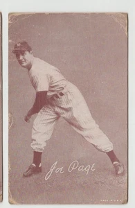BASEBALL Vintage JOE PAGE Arcade Exhibit Card New York Yankees Pitt Pirates B&W - Picture 1 of 2
