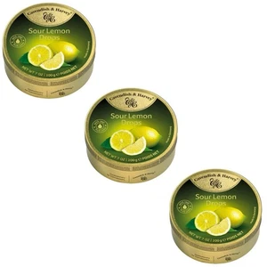 3 - Pack of Cavendish & Harvey Sour Lemon Drops 7oz 200g Fruit Candy Tin - Picture 1 of 3