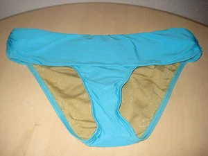 Athena New Womens Aqua Banded Bikini Bottoms Bathing Suit Size 10 NWT - Picture 1 of 3
