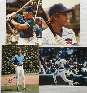 Lot of 4 Chicago Cubs 1980’s Signed 8x10 Photos Moreland Dernier Sanderson Wrona - Picture 1 of 5