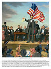 Abraham Lincoln ADRESSE GETTYSBURG art patriotique historique 18x24 AFFICHE imprimée