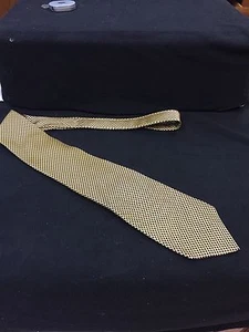 Corbata de cuello todo seda hecha a mano Roundtree & Orke borgoña y dorada hecha en EE. UU. - Imagen 1 de 6