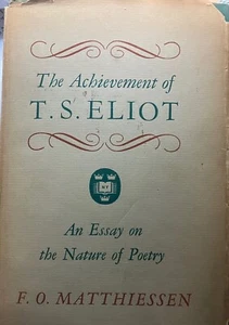 The achievement Of T.S.Eliot  An Essay On The Nature Of Poetry - Picture 1 of 1