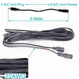 Cable de extensión macho a hembra 22AWG para fuente de alimentación de CC 5M x 2,1 mm de 5,5 mm x 2,1 mm - Imagen 1 de 6