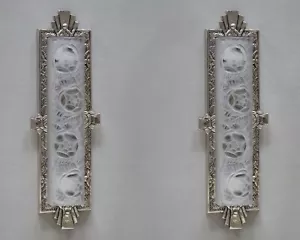DEGUÉ : PAIR OF 1930 FRENCH ART DECO WALL SCONCES . lights Degue France - Picture 1 of 12