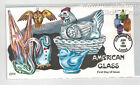 1999 COLLINS HANDPAINTED FDC 3326 MOLD BLOWN AMERICAN GLASS CHICKEN PENGUIN OWL