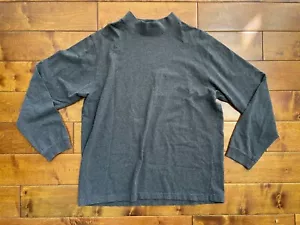 Covington Grey Blank Mock Neck Long sleeve T-shirt - X-LARGE - Picture 1 of 5