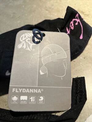 Новый с Ярлыками ZAN головной убор FLYdanna мотоциклиста Babe DOO RAG хлопок черный w фиолетовый/белый черепа - Изображение 1 из 4