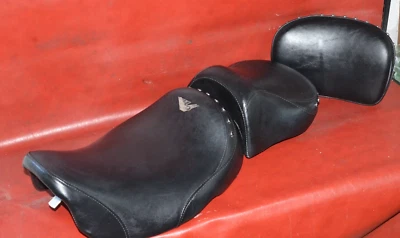 Harley Davidson Road King 1997-07 asiento con tachuelas juego de respaldo Touring FLHR Foto 1 de 4