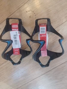 2 RavX Beta X Carbon Fiber Cages Bike Bicycle Lightweight Black Blue 24gr each - Picture 1 of 2