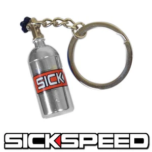 SICKSPEED NITROUS BOTTLE NOS KEYCHAIN METAL KEY RING/CHAIN FOB Q1 POLISHED - Picture 1 of 1