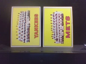 Due carte squadra 1967 Topps - #131 New York Yankees & #42 New York Mets EX/NM - Foto 1 di 6