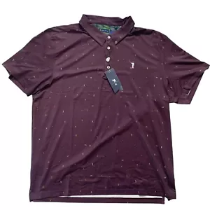 William Murray 3XL Mens Polo Still Playing Around Golf Burgundy Short Sleeve * - Picture 1 of 6