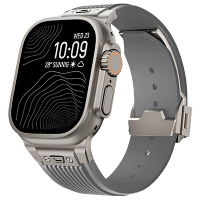 Pulseira de metal + silicone para Apple Watch 11 10 9 8 7 6 5 4 3 SE 3 Ultra 3 49mm - Imagem 1 de 4