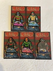 Nightmare on Elm Street Freddy Krueger Enamel Pinlot Of 5 On Card GITD Rare - Picture 1 of 6