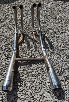 1979-81 Yamaha XS1100 Special OEM Exhaust Mufflers and Header Pipes NICE, SOLID! Foto 1 de 4