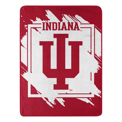 Indiana Hoosiers 46x60 Dimensional Design Raschel Throw Blanket [NEW] Fleece Cover
