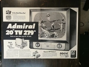 Vintage 1951 Admiral Television TV Console Two Page Original Ad 721 - Picture 1 of 1