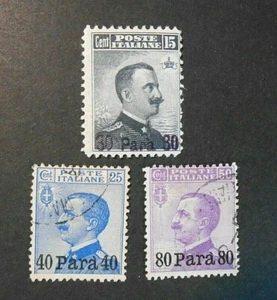 ITALIA, ITALY,1908 LEVANTE, Emissioni Generali" F. SVR " 3V. x 2 set cpl Us/MNH - Imagen 1 de 1