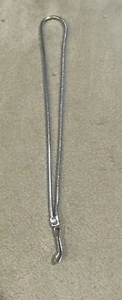 Correa de muñeca vintage de metal con cadena de serpiente para cámara con clip giratorio *Enganchable 6” *NUEVA - Imagen 1 de 7
